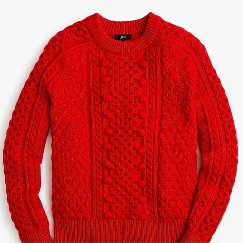 New J.Crew Popcorn Cable Knit Sweater